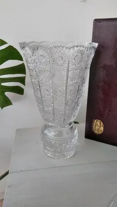 BOHEMIANGLASSボヘミアグラス最高級クリスタル花瓶PK500