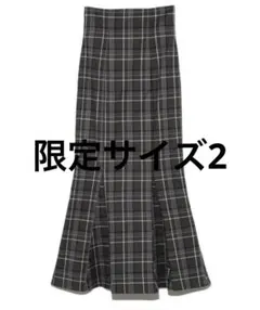 snidel☆スナイデル　ハイウエストタイトヘムフレアチェックスカート