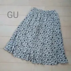 GU★花柄スカート(オフホワイト・S)
