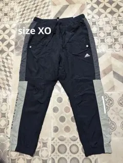 adidasアディダス★ナイロンパンツ 黒　ジャージ　サイズXO 大きいサイズ