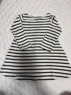 ブリーズ　ストライプ柄　長袖ワンピース　90cm