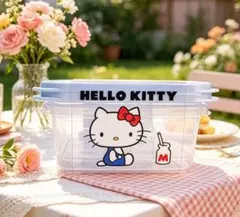 ハローキティ　食品保存容器　2個セット　ブルーのサムネイル