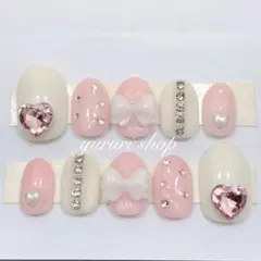 ネイルチップオーダー　量産型地雷系ゆめかわ韓国氷うるうるジャニ推し