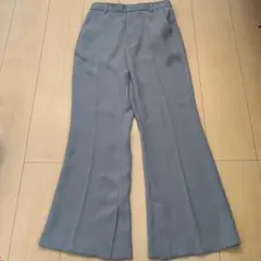 【GU】スラックス ブルーセンタープレス スリット入り