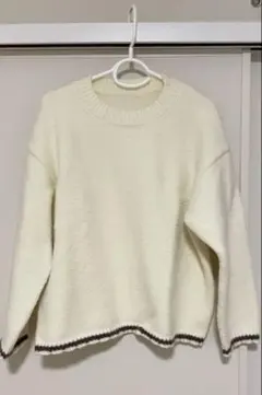 ホワイト ニット セーター - 着用3回のみ - Sサイズ