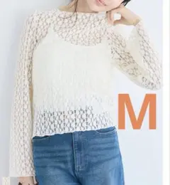 美品⭐️coca ストレッチレーストップス Mのサムネイル