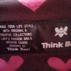 Think Bee! ハート柄トートバッグ