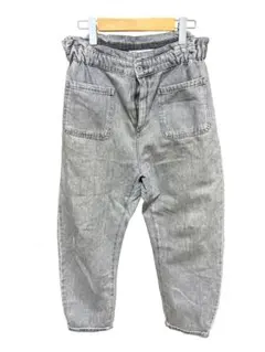 ZARA ハイウエストデニムパンツ グレー M レディース