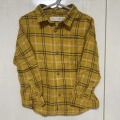 ZARA 104㎝ チェック柄長袖シャツ 3-4歳用