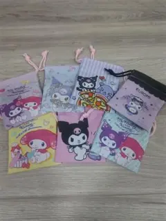 ダイソー　クロミ　マイメロ　巾着　ミニ巾着