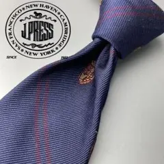 【未使用品】ジェイプレス J.PRESS トラッドネイビーシルクネクタイ