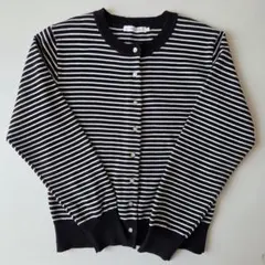 AMERICAN HOLIC ボーダーカーディガン ブラック M