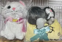 ディズニー　ハッピーくじ　にゃんにゃんにゃん　ぬいぐるみ　ブランケット