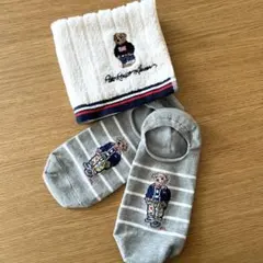 【未使用】POLOポロベア　タオルハンカチ＆ソックスセット