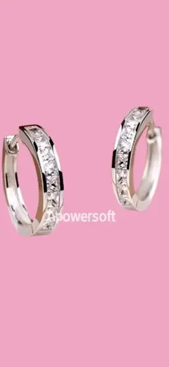 ★超割1100→799円シルバー フープピアス クリスタル装飾