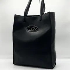 DIESEL　HOLI-D　SHOPPER　トートバッグ　メタルDロゴ　黒　A4のサムネイル