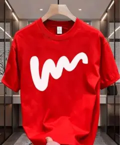 4XLサイズ／ロゴプリント Tシャツ レッド