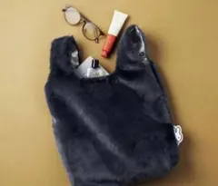 リンネル2月号付録 ひょっこりのぞくミッフィーがかわいい ふわもこファーバッグ