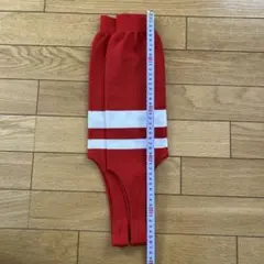 【新品未使用】野球　ソフトボール　赤 ストライプ ソックス ストッキング