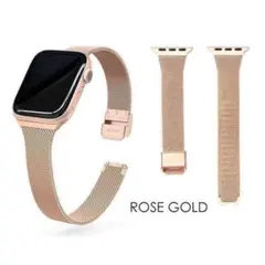 アップルウォッチ　Applewatch　金属ベルト　ローズゴールド　バンド