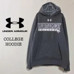 アンダーアーマー製 モントゴメリー大 カレッジフーディ裏起毛/MDルーズフィット