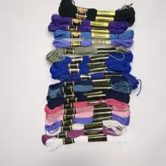 DMC〜刺繍糸 まとめ売り 青系・紫系・黒系