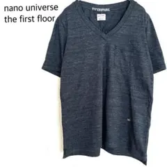 ナノユニバースThe 1st floor Vネック Tシャツ カジュアル F