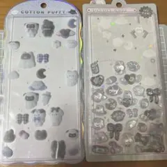 クーリア　しろくろボンボンドロップシール　コットンパフィシール　おすそわけ