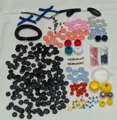 A880 まとめ売り　ボタン　ループエンド　リボン　ゴム　ピーピークッション