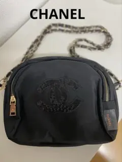 CHANEL 正規ノベルティ ココマーク チェーンショルダー バッグ ブラック
