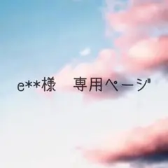 e**様　専用ページ