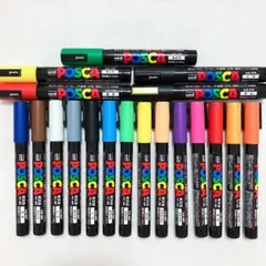 uni POSCA ポスカ 細字14色＆中字5色 合計19色セット 丸芯のサムネイル