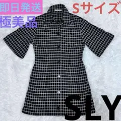 極美品 SLY スライ シャツワンピース BIG COLLAR SH チェック柄