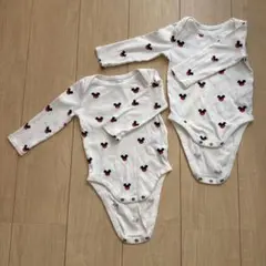baby GAP ミッキーマウス柄 ボディスーツ 2枚セット 12-18ヶ月
