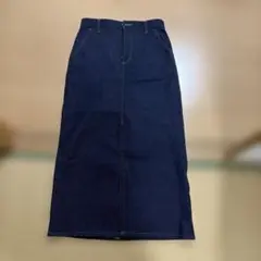 GU デニムロングスカート インディゴ M