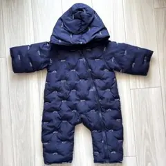 ★美品★petit main ジャンプスーツ　ベビー　70サイズ　ネイビー