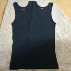 Hanes タンクトップ Mサイズ 黒 2枚セット