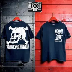 BOUNTY HUNTER クロスボーンスカル ロゴプリントTシャツ 黒 Sのサムネイル