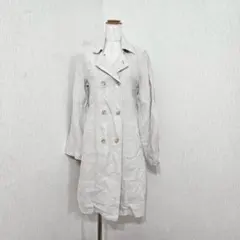 MUJI 無印良品 トレンチコート リネン100%（L）ベージュ ナチュラル