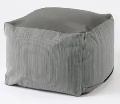 【無印良品】体にフィットするビーズクッション　小　ヒッコリーグレーカバーセットのサムネイル
