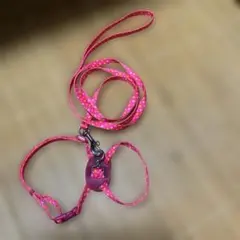 小動物用ハーネス リード ピンク ハート柄のサムネイル