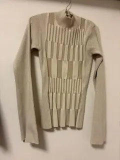 美品✨Knuth Marf ハイネックリブニット 立体 3Dニット アイボリー Knuth Marf ハイネックリブニット 立体 3Dニット アイボリー - メルカリ