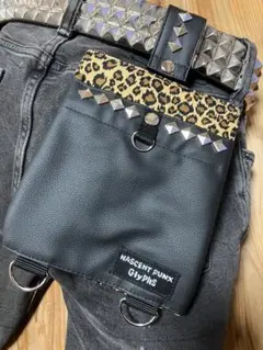 GlyPhS punkrock レオパード studs スマホホルダー パック