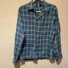 ヴィンテージ アメリカ製 チェック柄 長袖シャツ