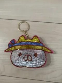 ねこぺん日和 ラインストーン マスコット キーホルダー