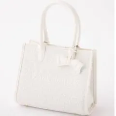 LouLoumei ミニトートバッグ ホワイト 推し活 ショルダー ツイード