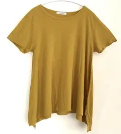 HELIOPOLE エリオポールからし色Aライン半袖TシャツMのサムネイル