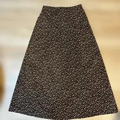 ヒョウ柄 フレアロングスカート　M