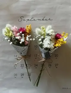 ミニブーケ　２点set　ドライフラワー　お花mix　母の日