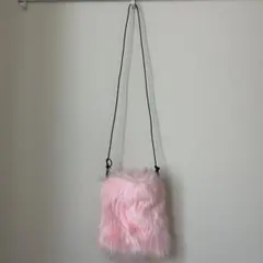 フェイクファー　バッグ　ポシェット　サコッシュ　ショルダーバッグ　y2k